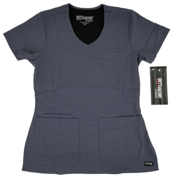 Grey's Anatomy Scrub Top 41460-910 Granite - Picture 1 of 7